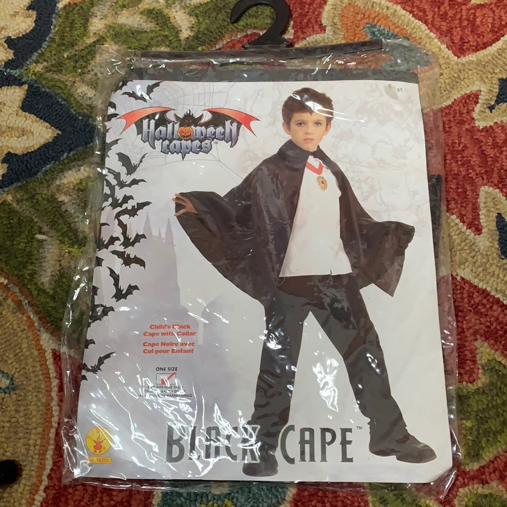 Black Cape with Collar